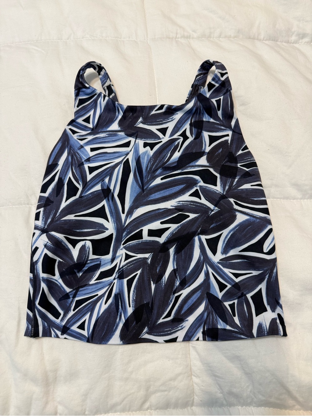 SAGE collective Women's Blue Leaf-Print long line bra